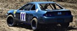 Greg Baronian in car No. 11 leads the Central Valley Mini Stocks point race.